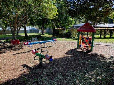 Play equipment at Leopard Wood Crescent Park, Bangalow
